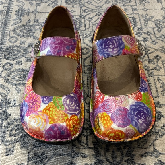 Alegria Colorful Floral Mary Jane Flats - Picture 2 of 6